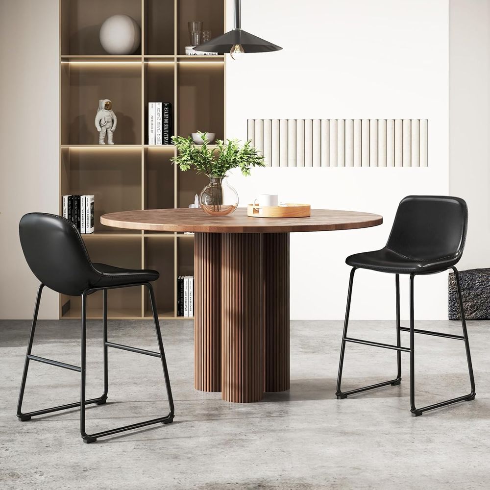 4-Piece Leather Dining Chairs  - Home Bar And Counter avis et prix
