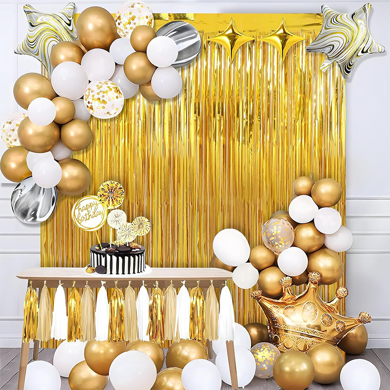 2M Glitter Gold Tinsel Fringe  - Home Bargains avis et prix