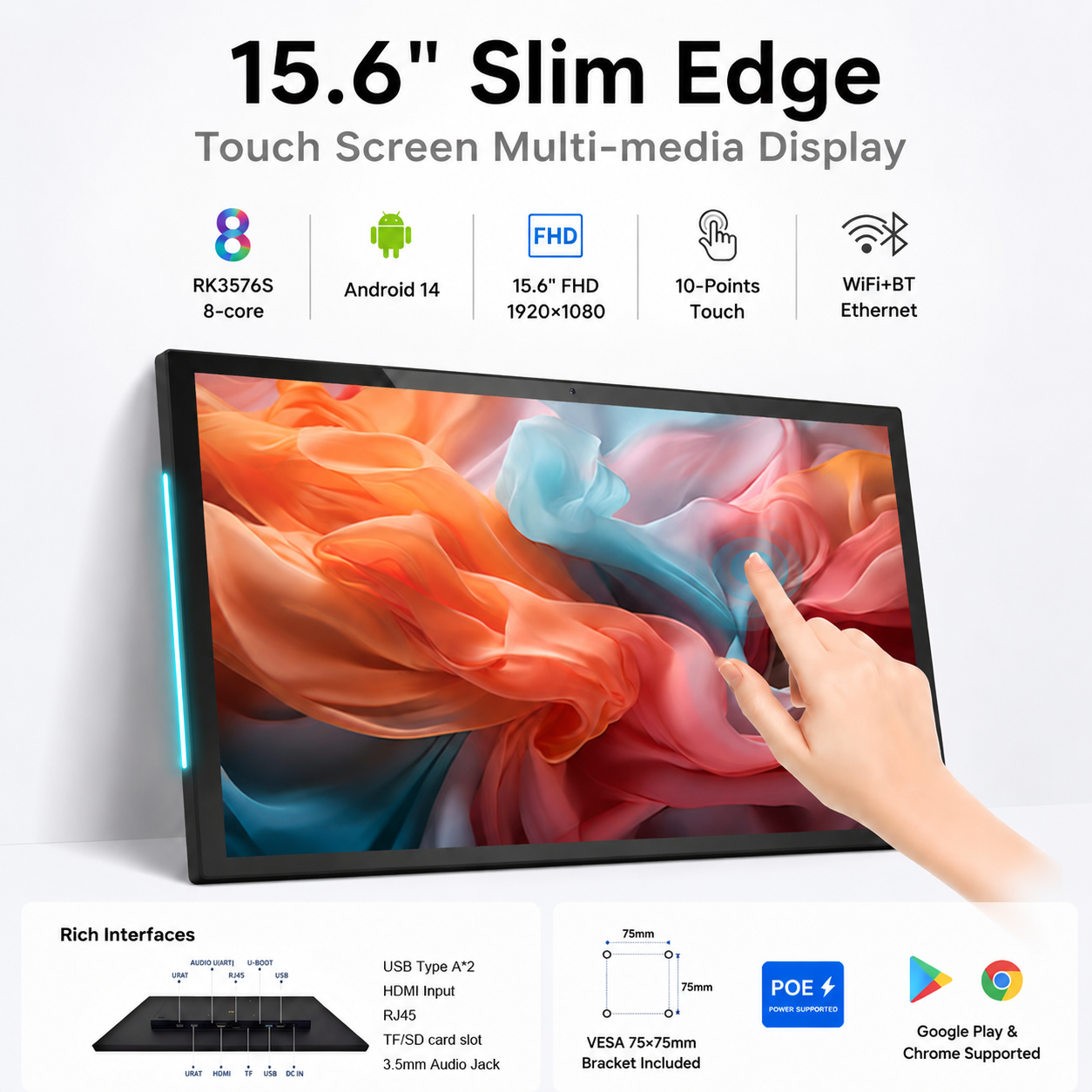 15 Inch 16:10 Wall Mount Andro - Home Bar Android avis et prix
