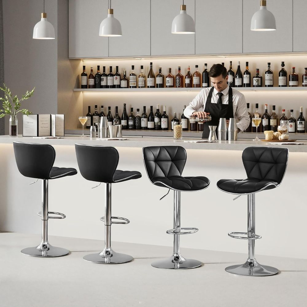 Set of 4 Adjustable Swivel Bar - Home Bar Stools avis et prix