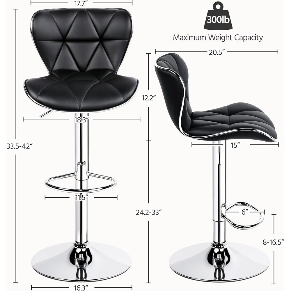 Set of 4 Adjustable Swivel Bar - Home Bar Stools avis et prix