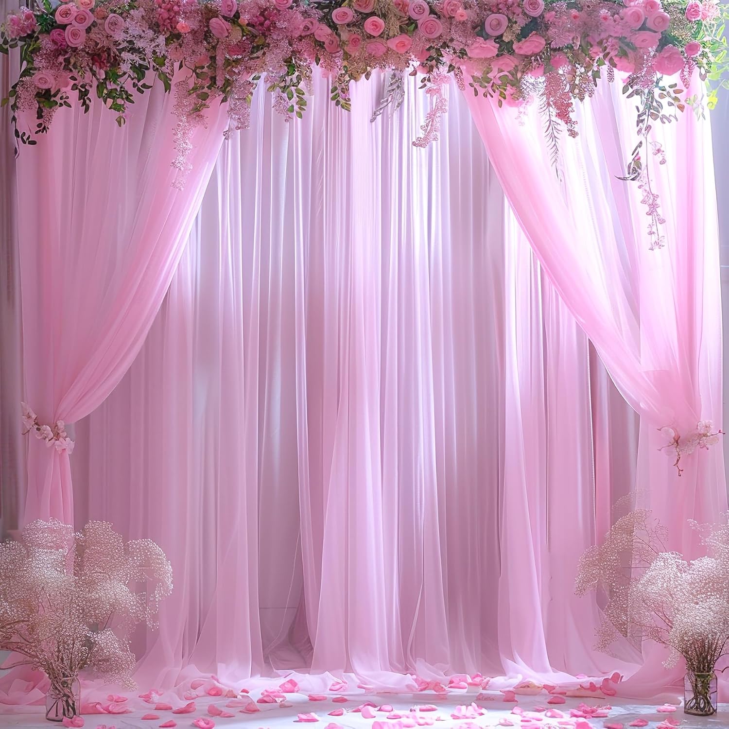 Pink Tulle Backdrop Curtain fo - Home Bargains avis et prix