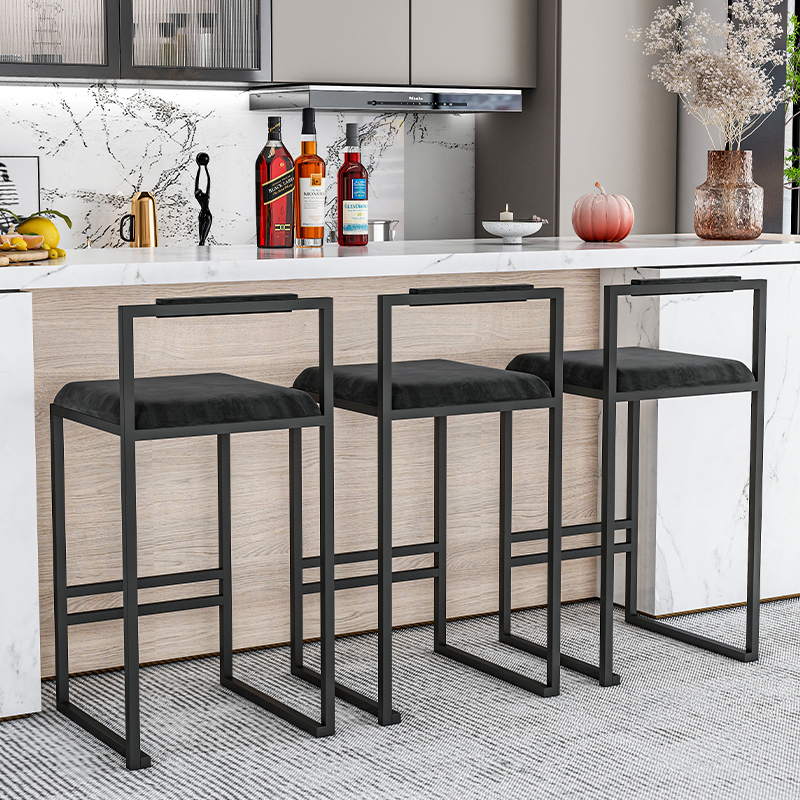 Nordic Velvet Black Bar Chairs - Home Bar Lounge avis et prix