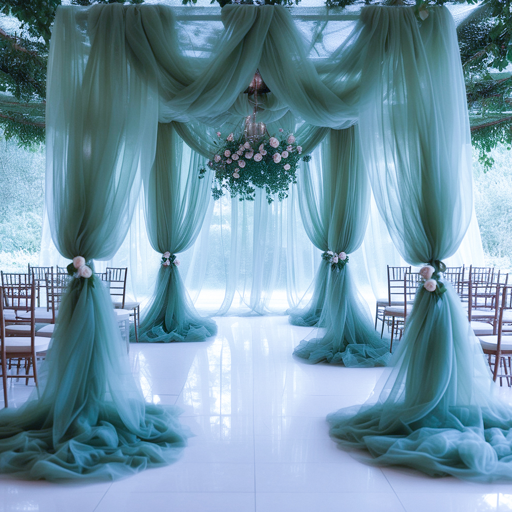 Sheer Tulle Decorative Curtain - Home Bargains avis et prix