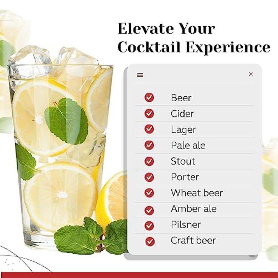 Bulk Classic Premium Beer Pint - Highball Glass Set avis et prix