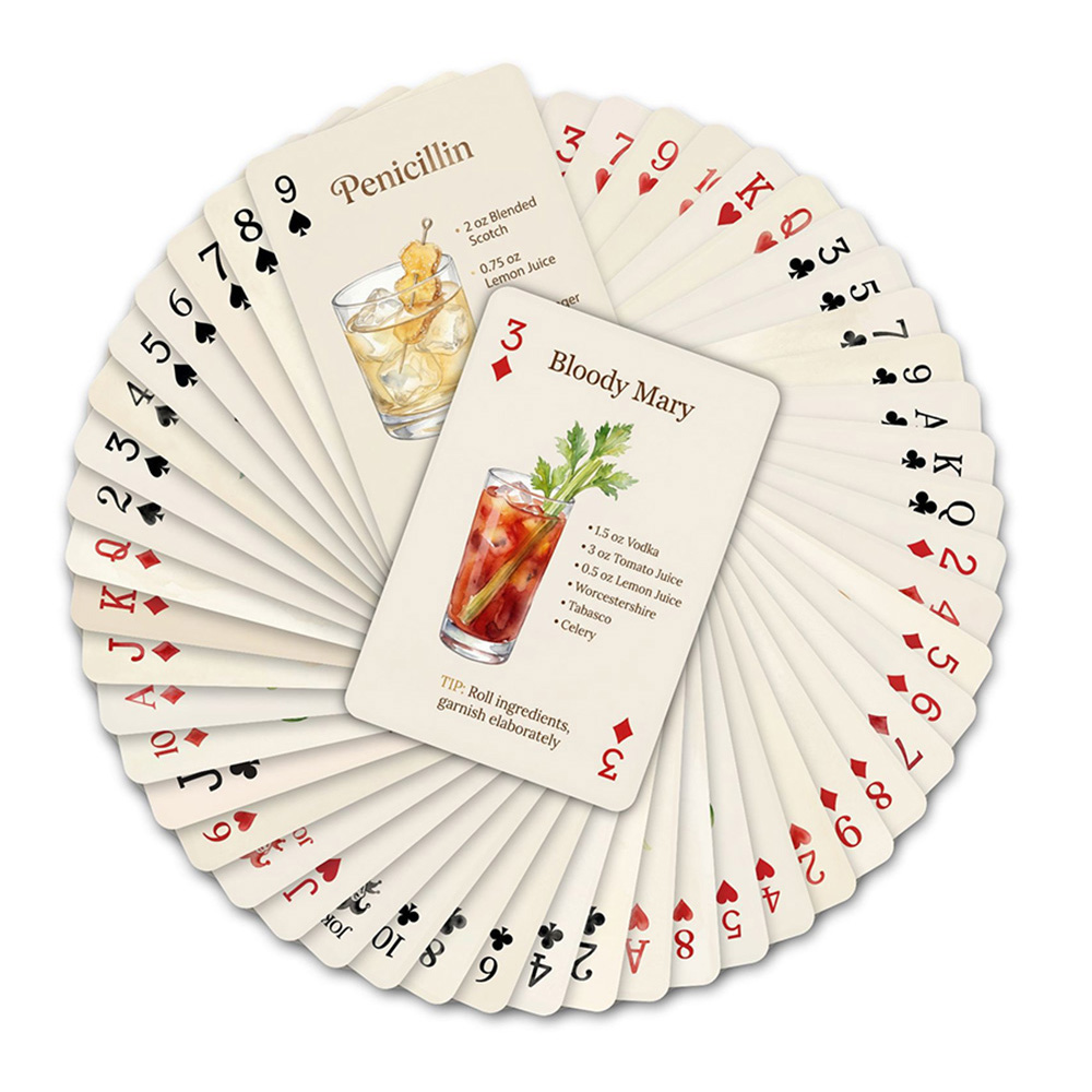54pcs Cocktail Recipes Playing - Cocktail Recipe Book avis et prix