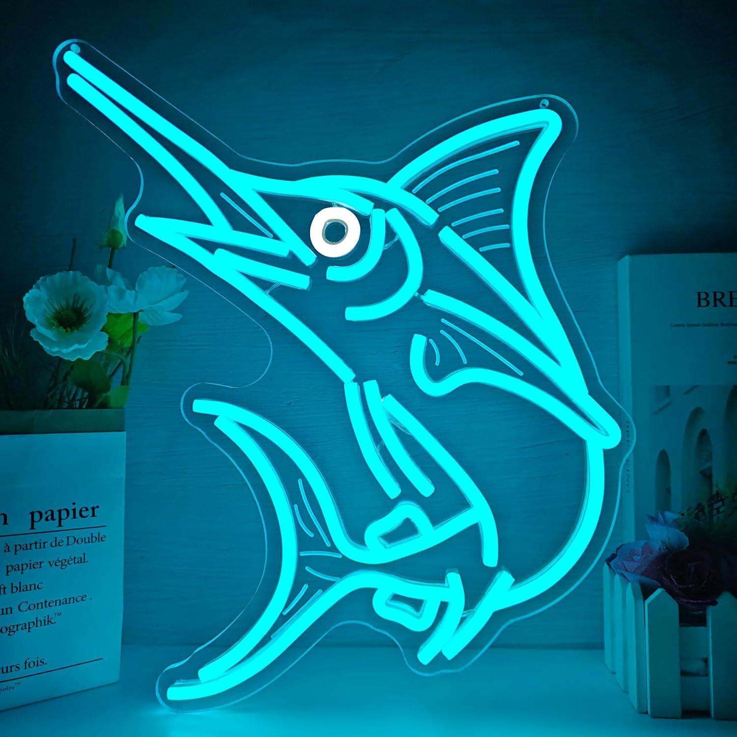Marlin Fish Neon Sign Deep Sea - Home Bar Signs avis et prix