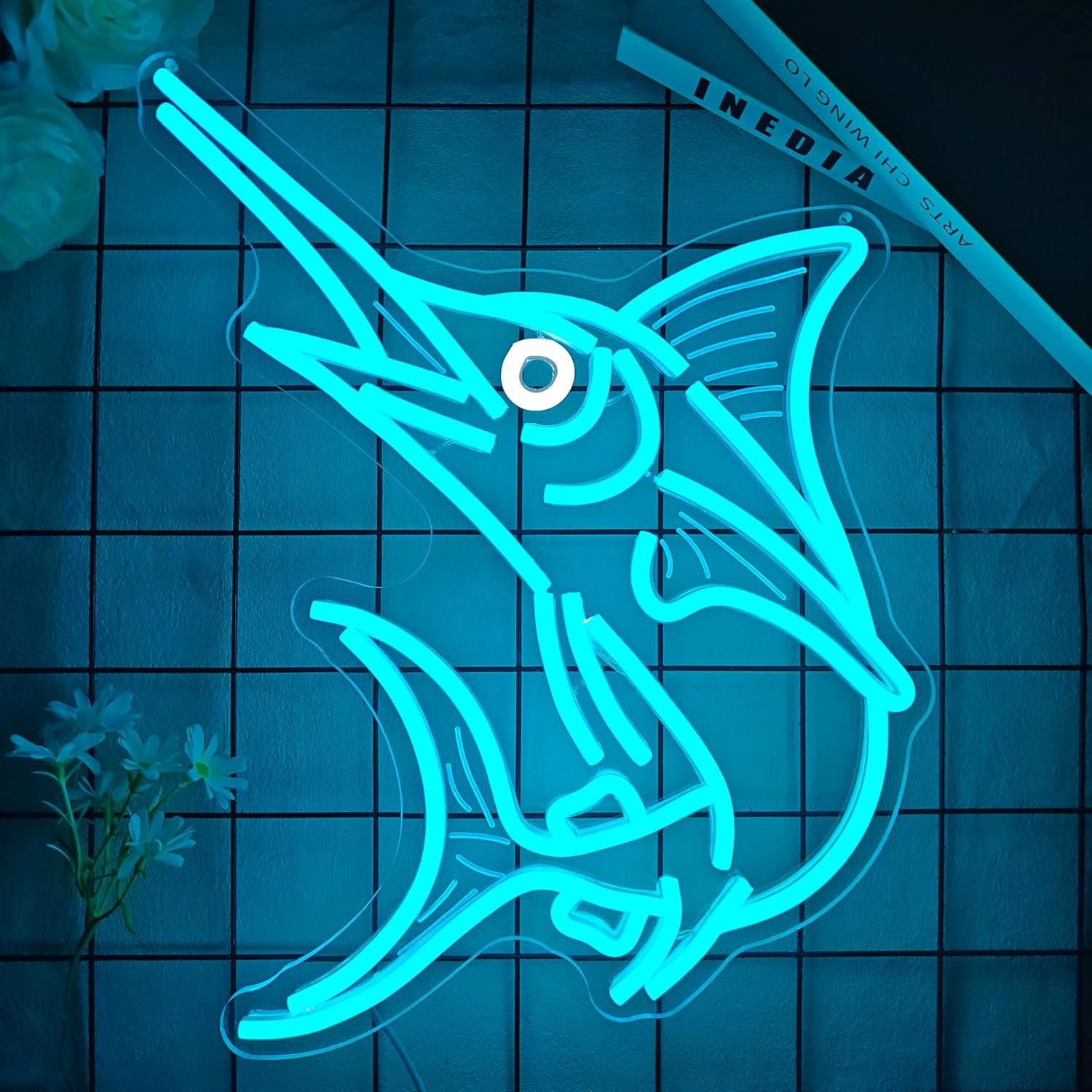 Marlin Fish Neon Sign Deep Sea - Home Bar Signs avis et prix