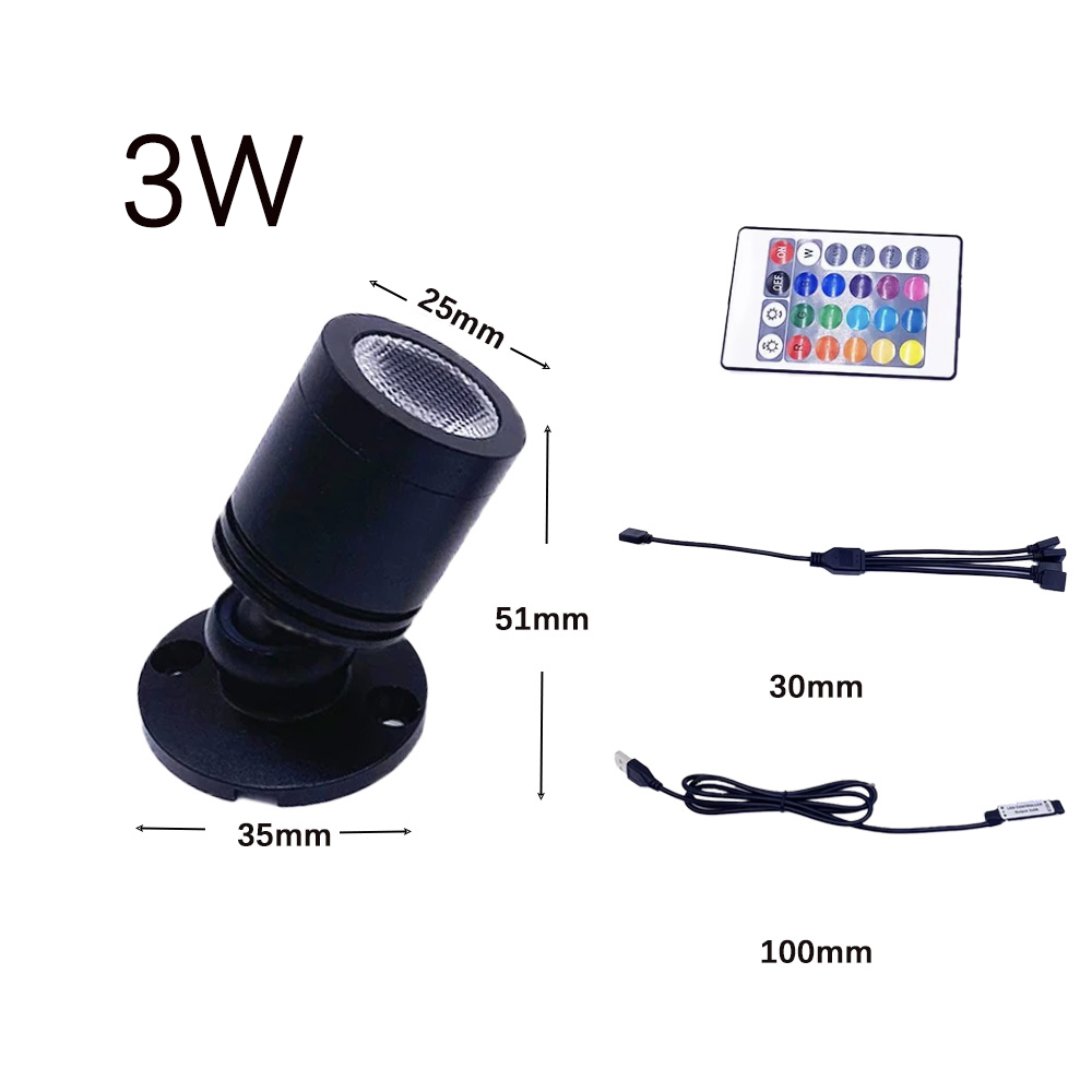 USB 5V RGB Mini LED Spotlight  - Home Bar And Counter avis et prix