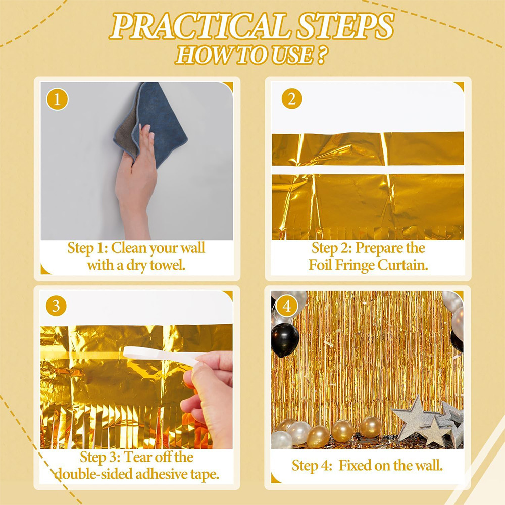 2Pack Gold Metallic Foil Tinse - Home Bargains avis et prix