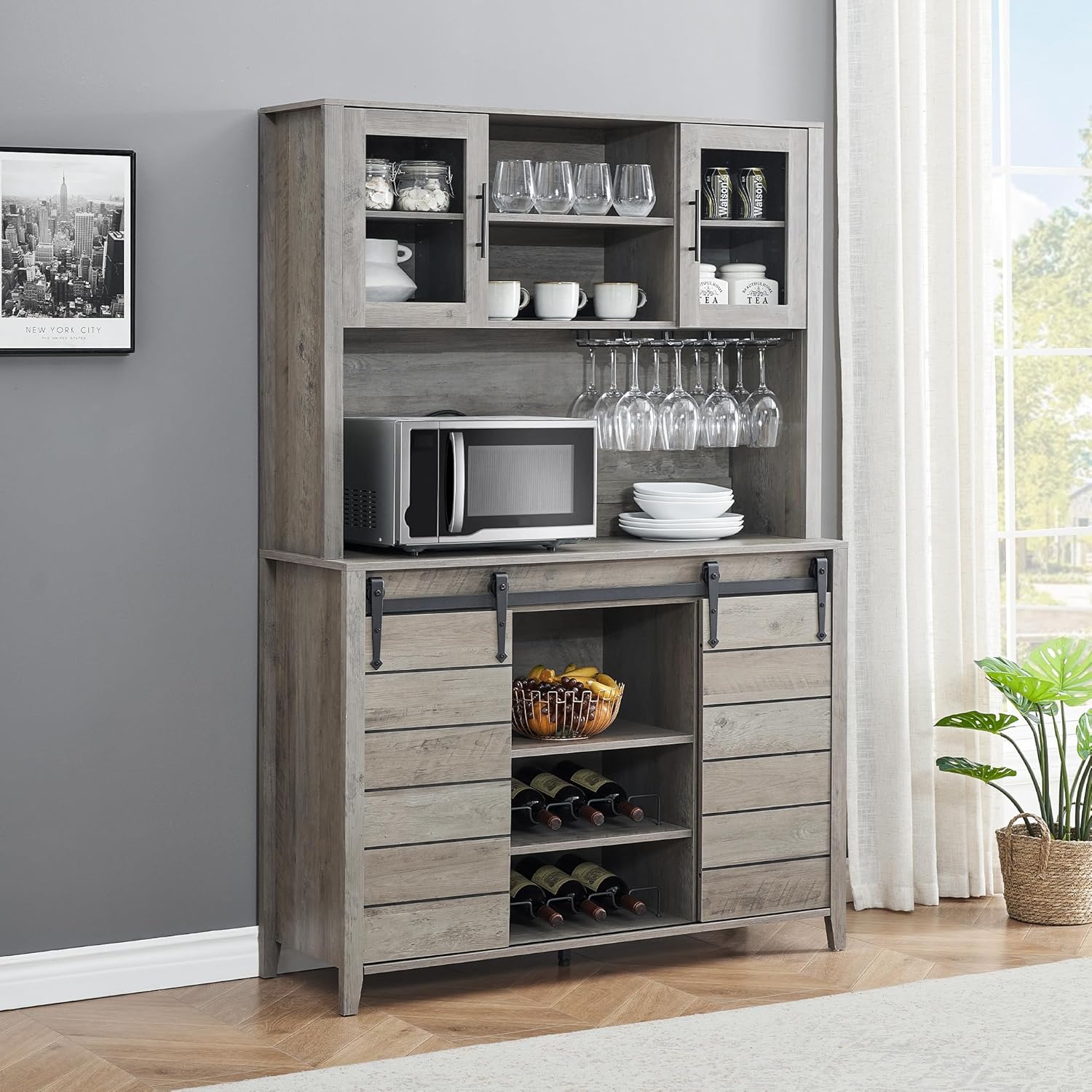 70'' Tall Farmhouse Coffee Bar - Home Bar Setup avis et prix