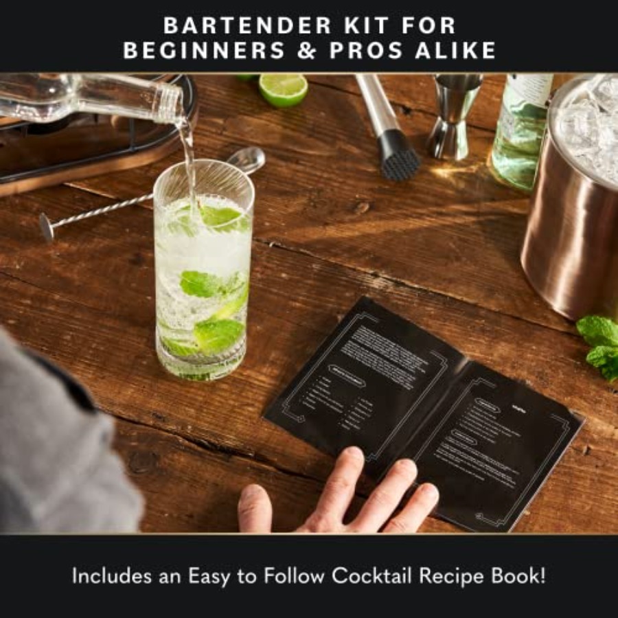 Bartender Kit - 22-Piece Cockt - Cocktail Recipe Book avis et prix
