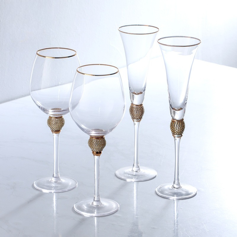 Luxury Diamond Gold Rim Highba - Highball Glass Set avis et prix