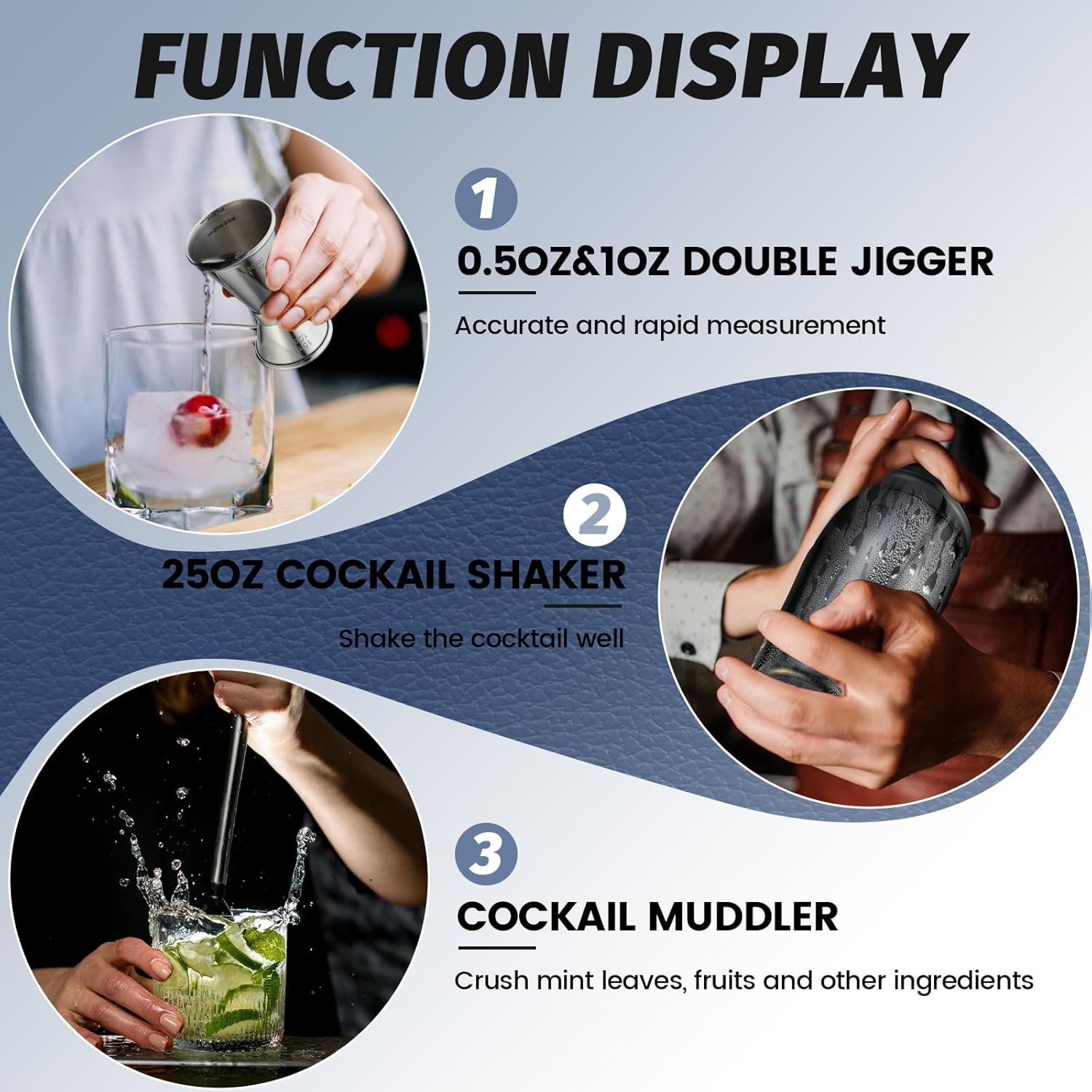 13-Piece Cocktail Shaker Set W - Cocktail Recipe Book avis et prix