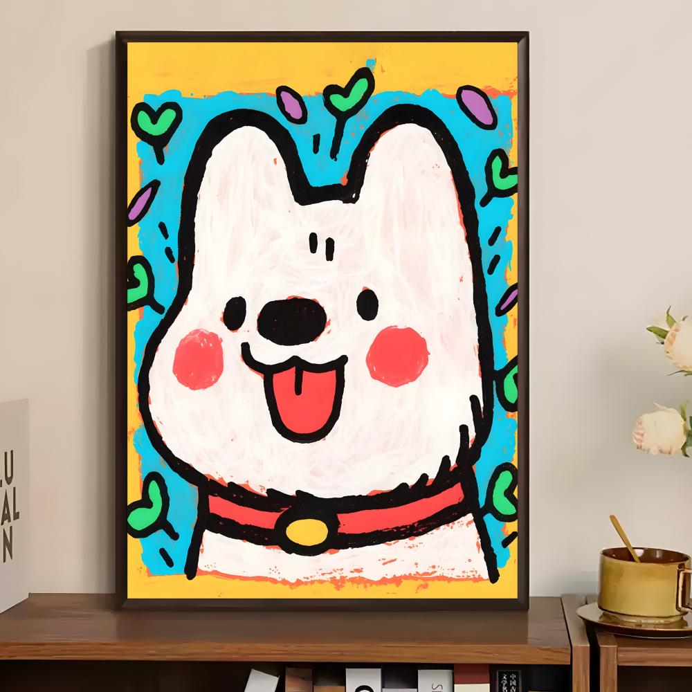 Lovely Colorful Dog Poster Pap - Home Bar And Theater avis et prix