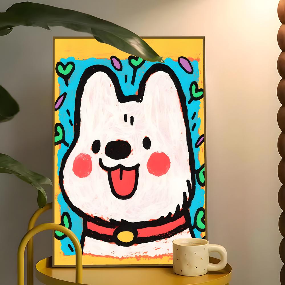 Lovely Colorful Dog Poster Pap - Home Bar And Theater avis et prix