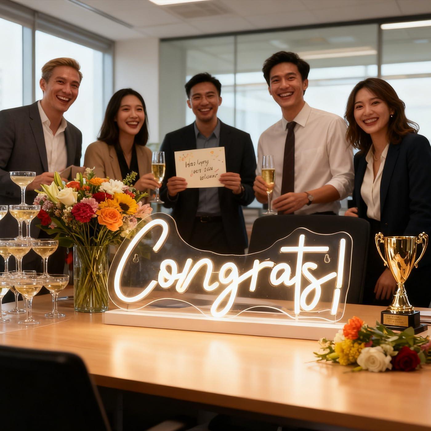 Congrats Neon Sign LED Word Li - Home Bar Signs avis et prix