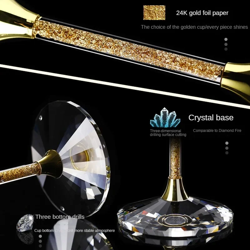 420ml Gold crystal red wine gl - Highball Glass Set avis et prix
