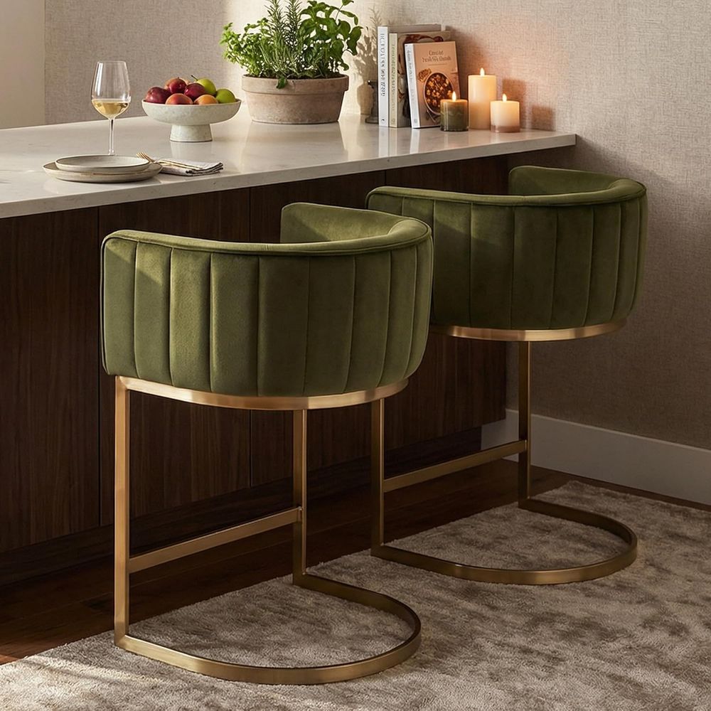24 Velvet Upholstered Counter  - Home Bar And Counter avis et prix