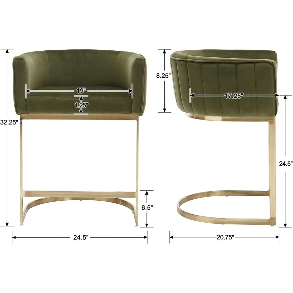 24 Velvet Upholstered Counter  - Home Bar And Counter avis et prix