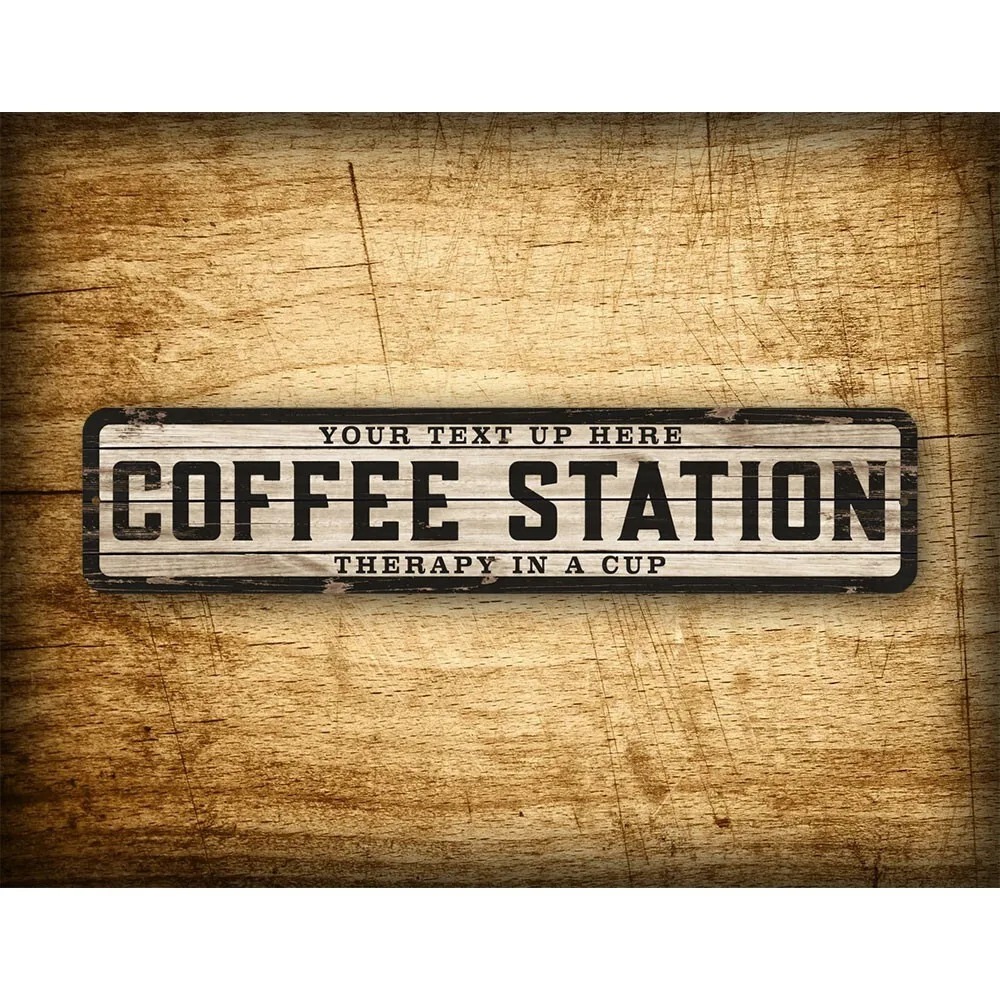 Custom Text Logo Weathered Woo - Home Bar Setup avis et prix