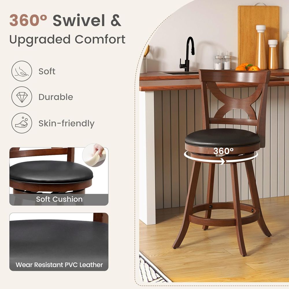Bar Stools Set o 2, 24'' 360-D - Home Bar Stools avis et prix