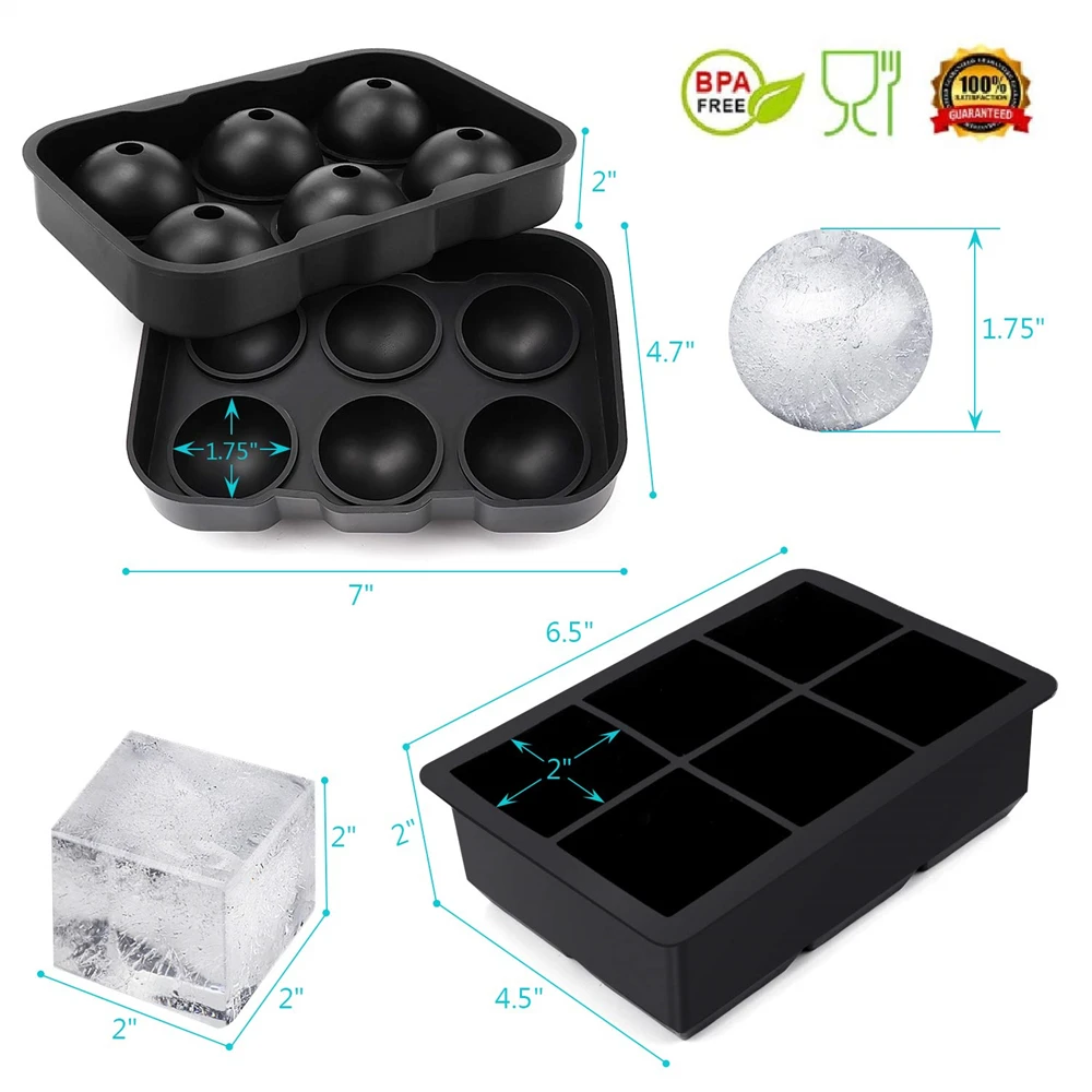 6 Grid Round Square Ice Cube B - Ice Mold Sphere avis et prix