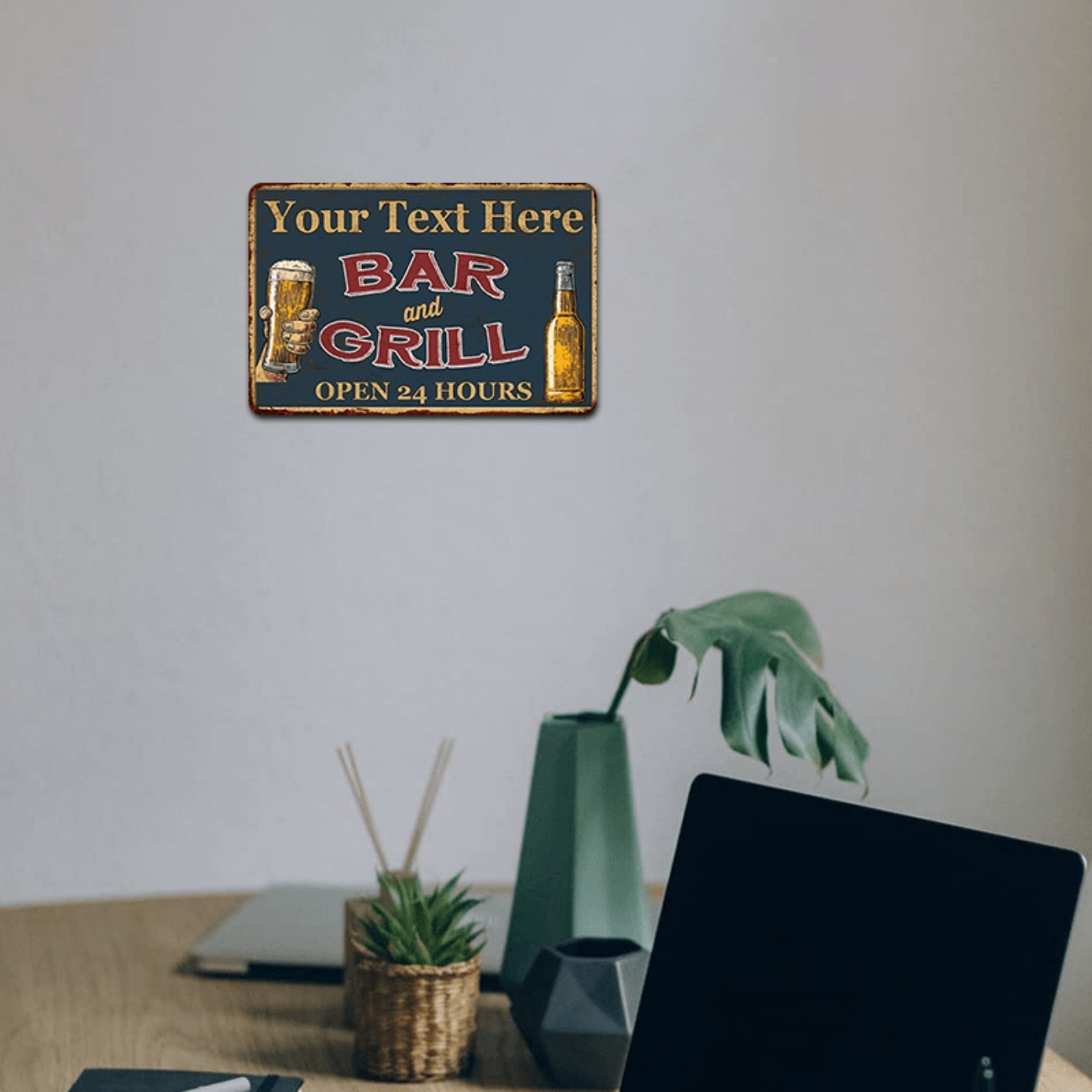 Customizable Bar & Grill Alumi - Home Bar Signs avis et prix