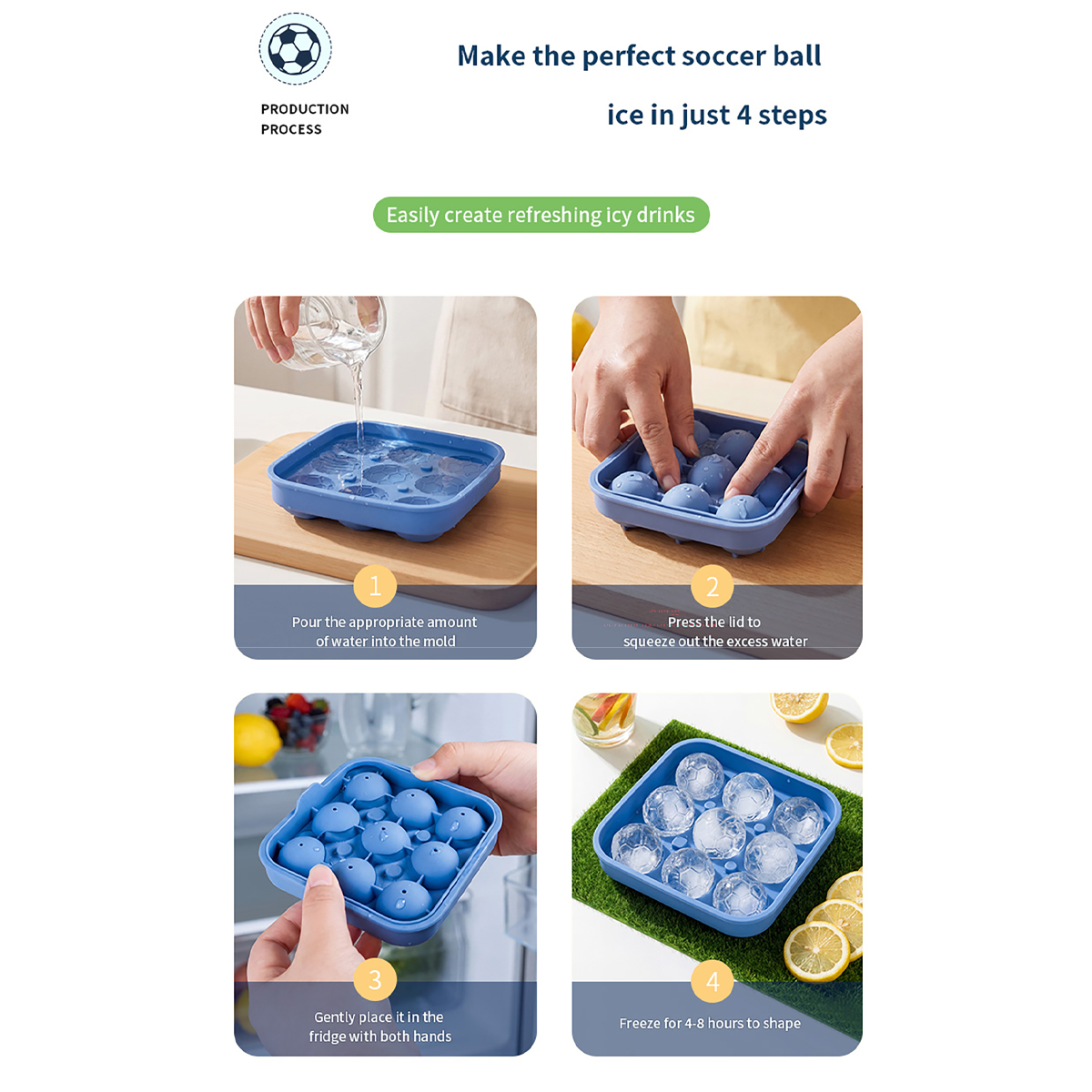 1Pcs Football-Themed Silicone  - Ice Mold Sphere avis et prix