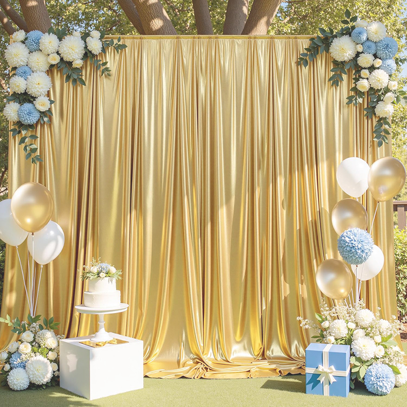 Gold Sequin Backdrop Curtain W - Home Bargains avis et prix