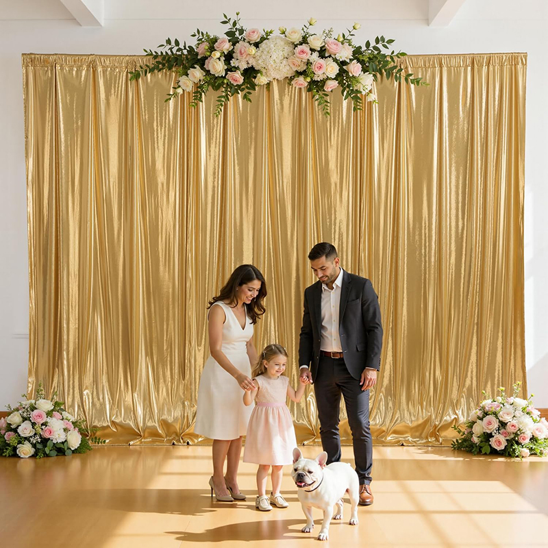 Gold Sequin Backdrop Curtain W - Home Bargains avis et prix