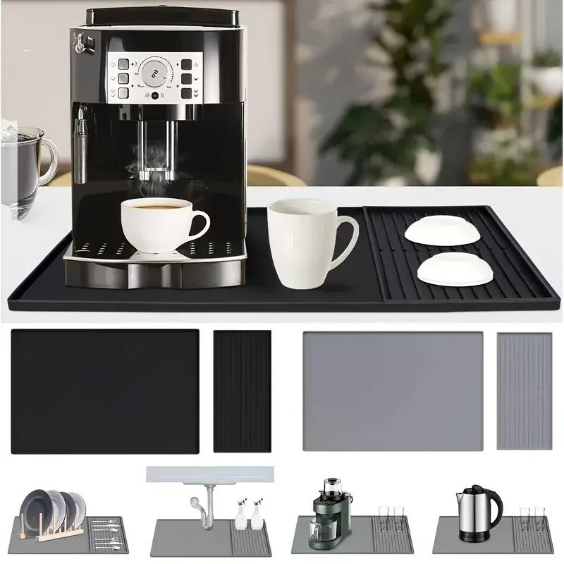 2-in-1 Silicone Coffee Bar Mat - Home Bar And Counter avis et prix