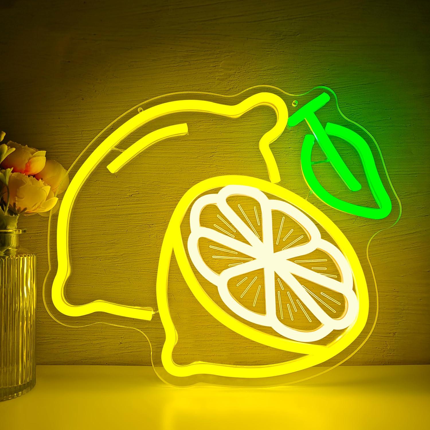 Lemon Neon Sign Dimmable LED L - Home Bar Signs avis et prix