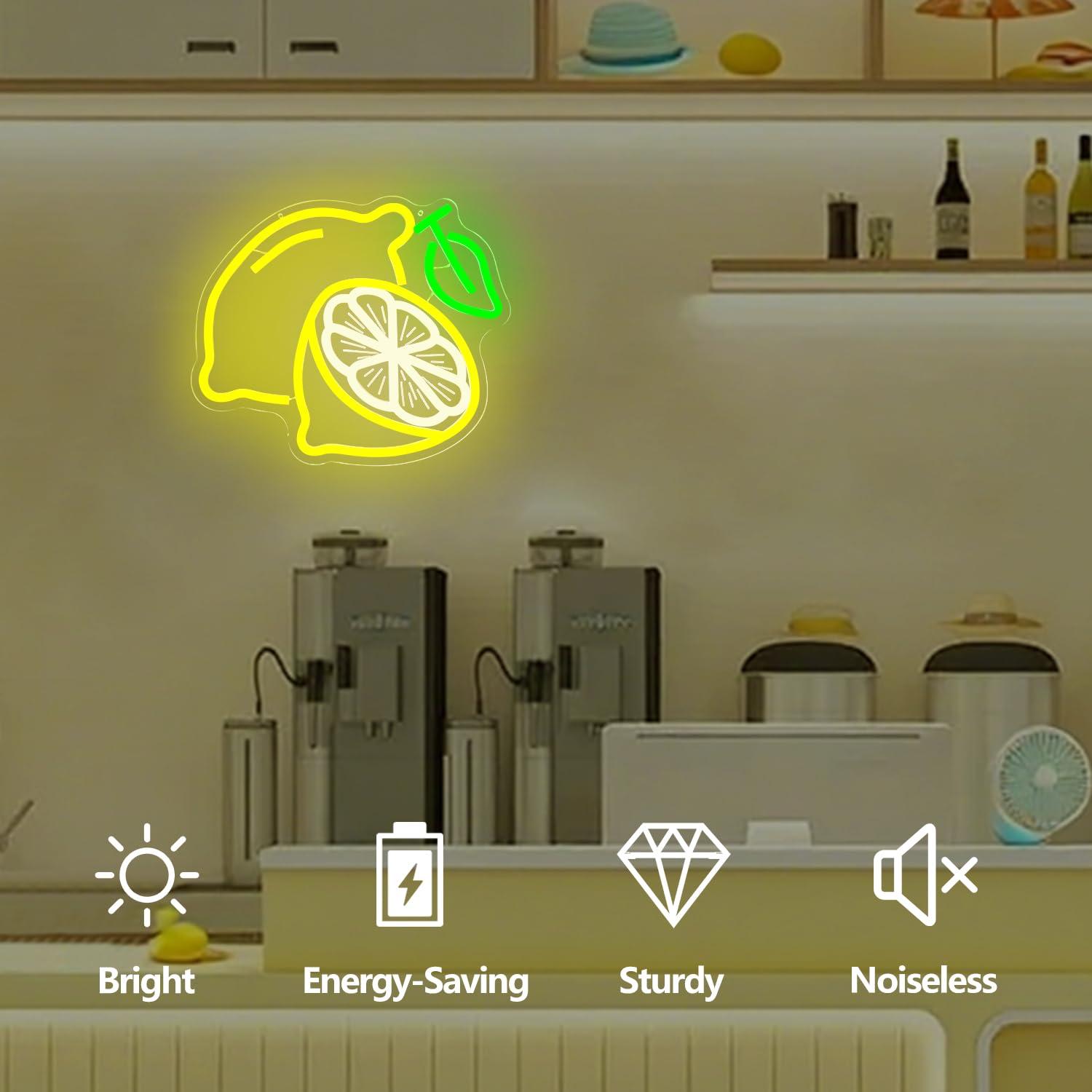Lemon Neon Sign Dimmable LED L - Home Bar Signs avis et prix
