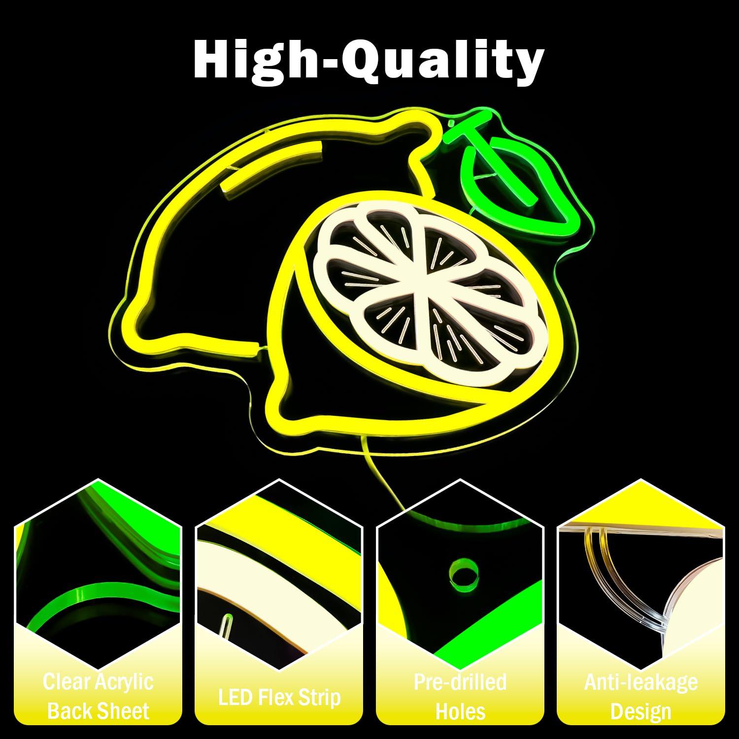 Lemon Neon Sign Dimmable LED L - Home Bar Signs avis et prix