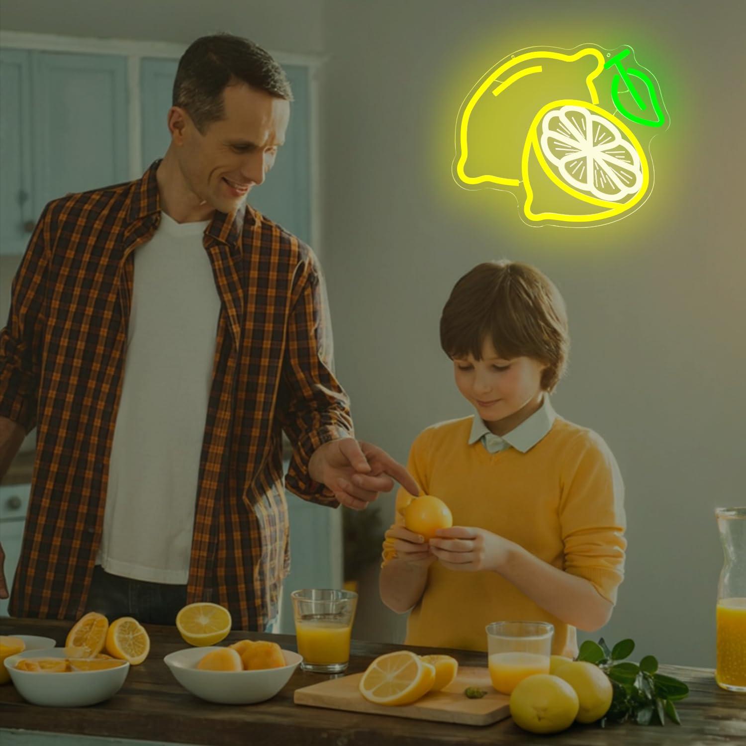 Lemon Neon Sign Dimmable LED L - Home Bar Signs avis et prix