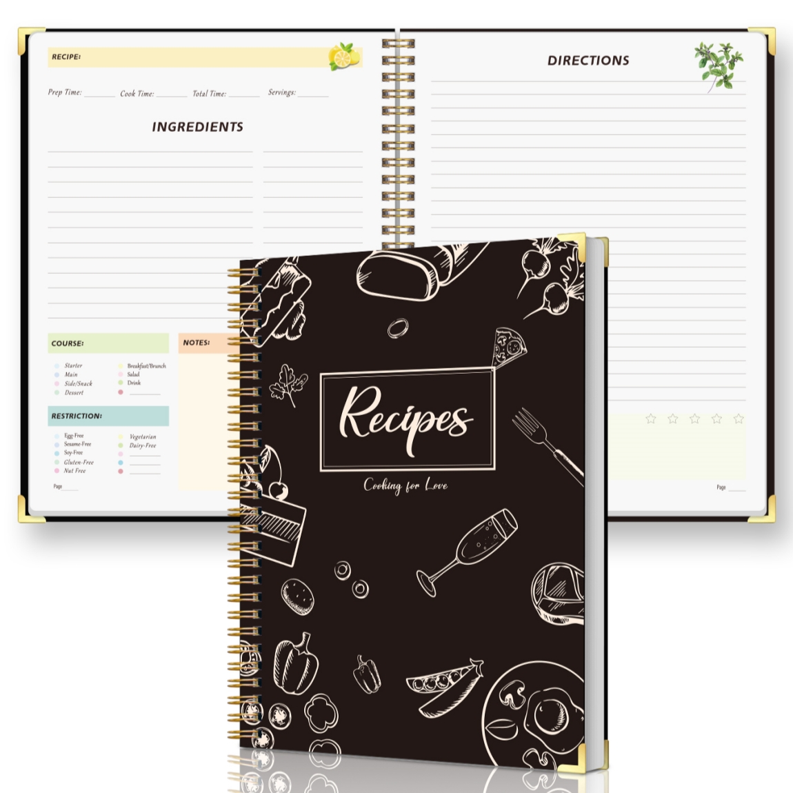 Recipe Journal Notebook with S - Cocktail Recipe Book avis et prix