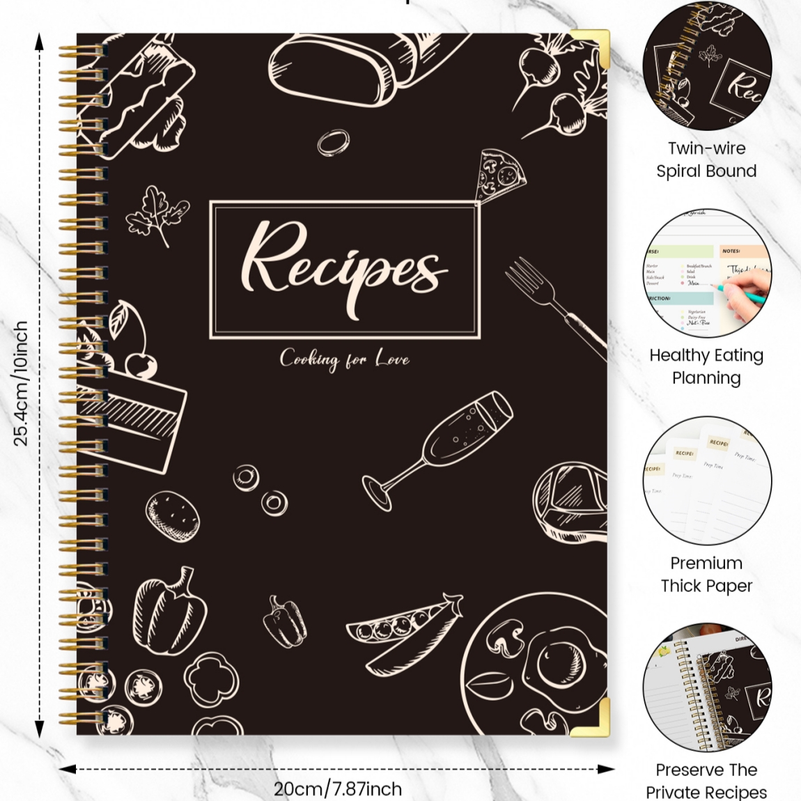 Recipe Journal Notebook with S - Cocktail Recipe Book avis et prix
