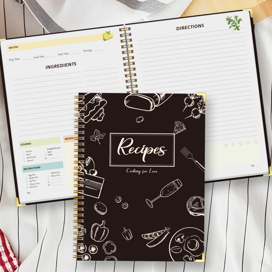 Recipe Journal Notebook with S - Cocktail Recipe Book avis et prix