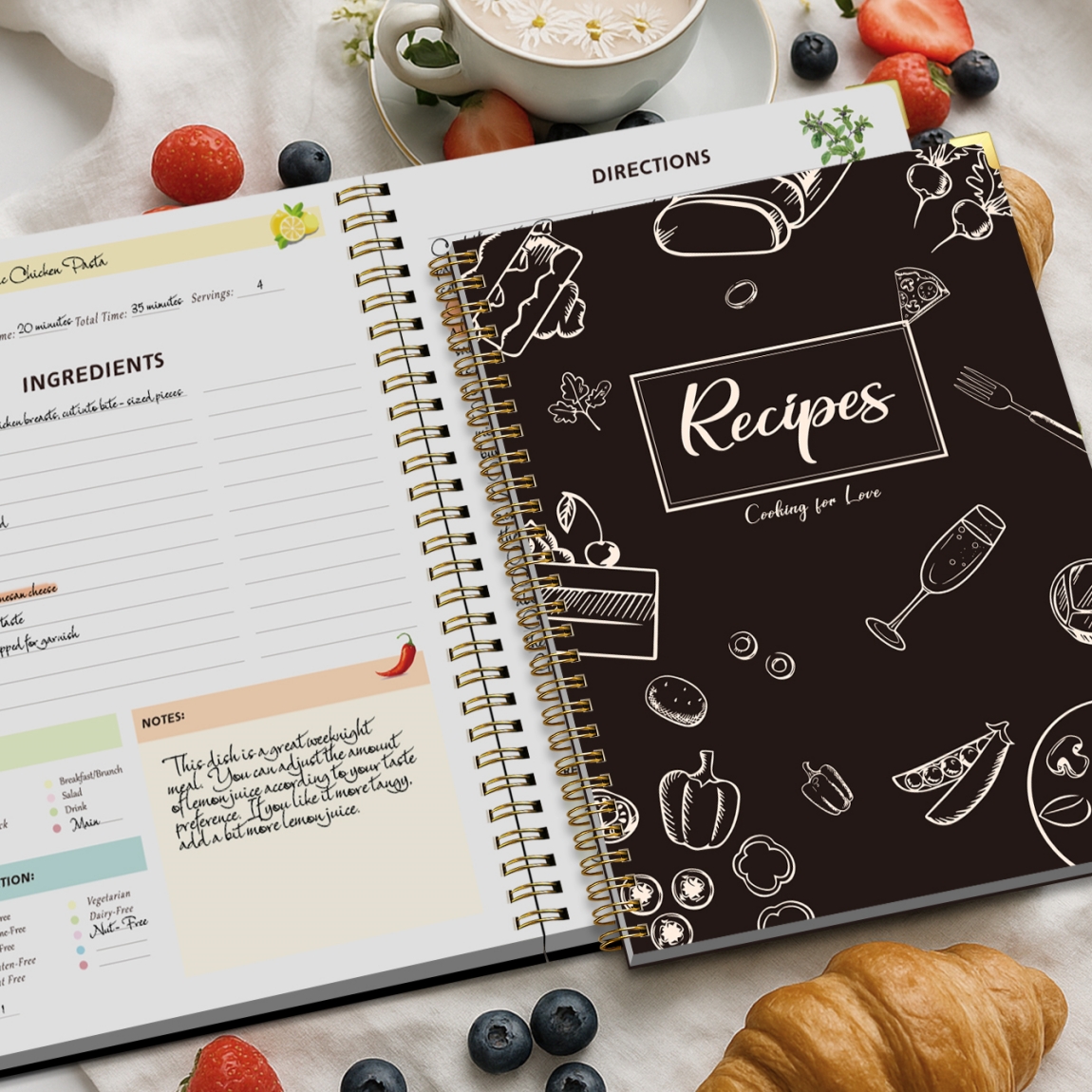 Recipe Journal Notebook with S - Cocktail Recipe Book avis et prix