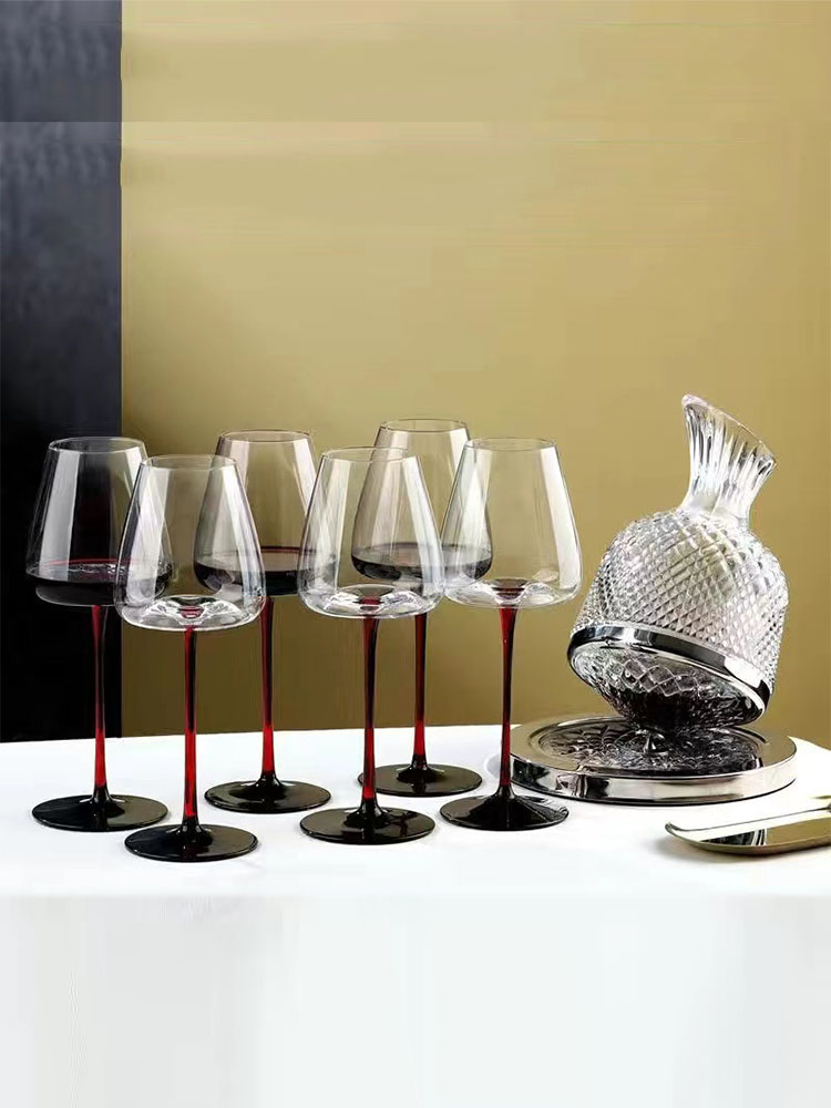 Burgundy Wine Glasses Crystal  - Highball Glass Set avis et prix