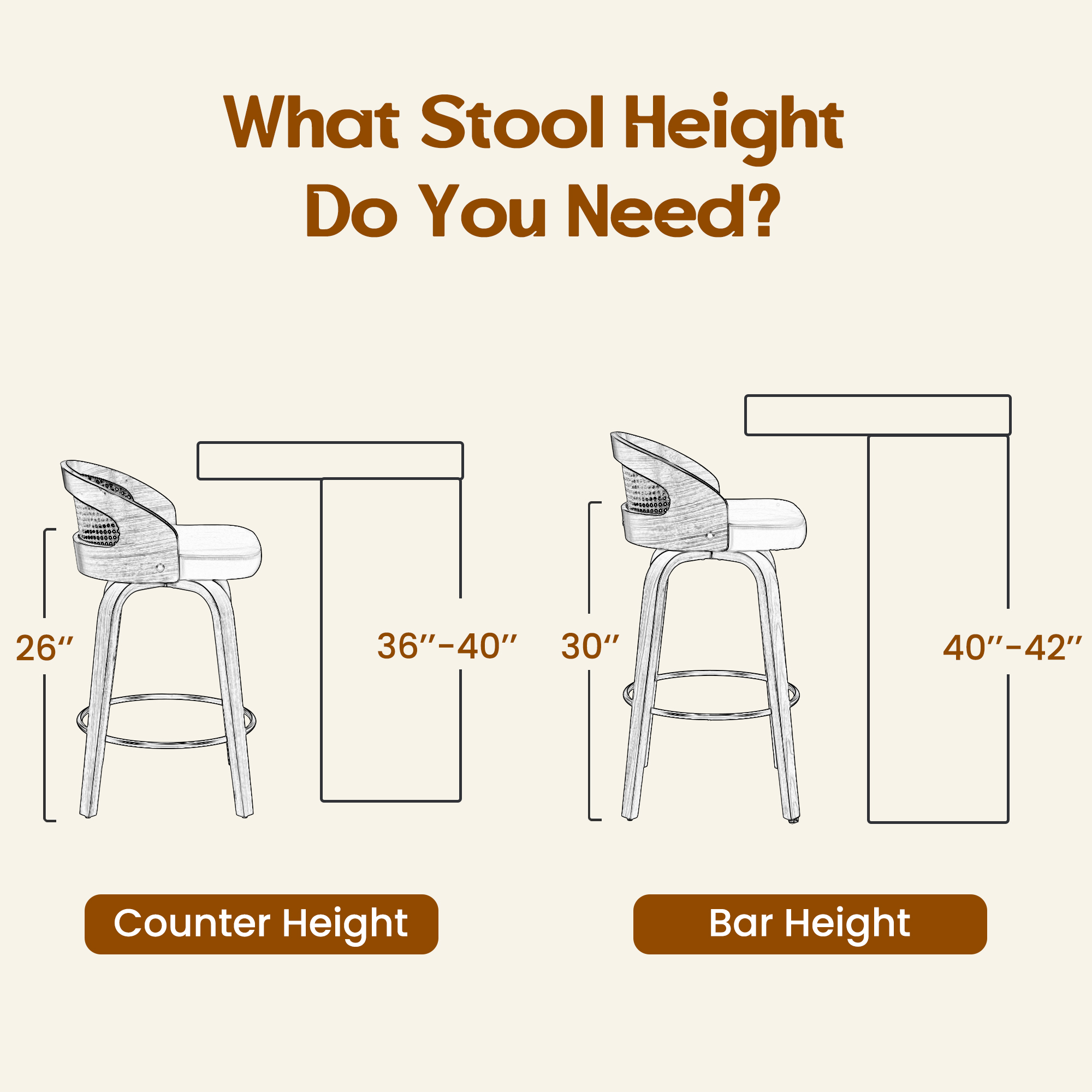 Set of 2 Swivel Bar Stools, Mo - Home Bar Lounge avis et prix
