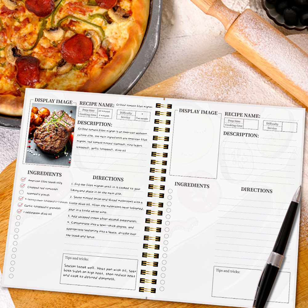 A5 Recipe Book with Full-Color - Cocktail Recipe Book avis et prix