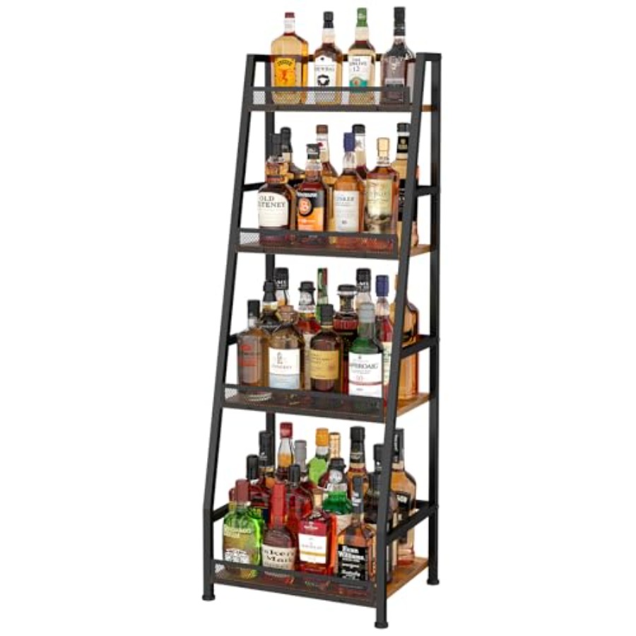 4-Tier Trapezoid Liquor Stand  - Home Bar Stand avis et prix