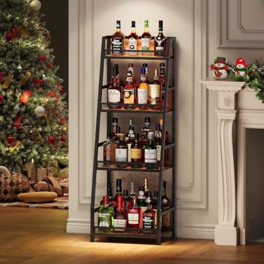 4-Tier Trapezoid Liquor Stand  - Home Bar Stand avis et prix