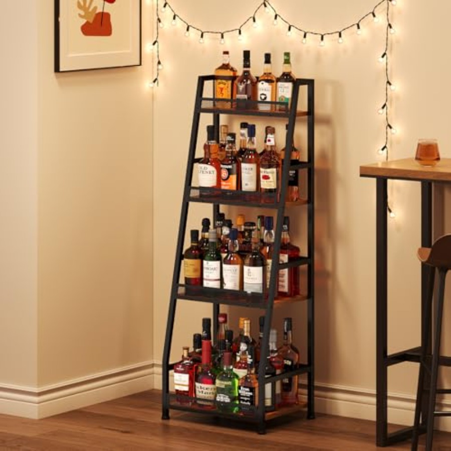 4-Tier Trapezoid Liquor Stand  - Home Bar Stand avis et prix