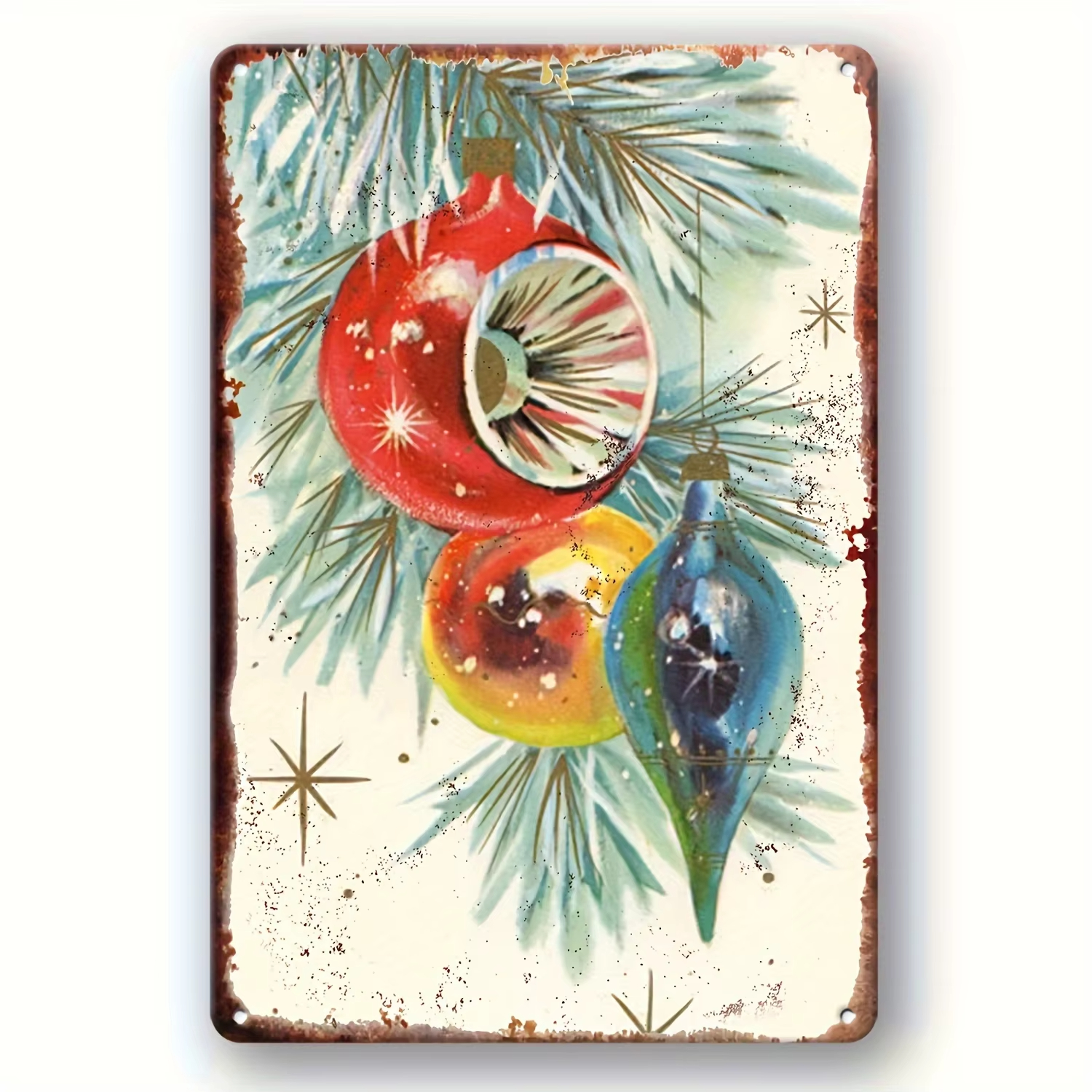 Vintage Christmas Metal Tin Si - Home Bar Signs avis et prix