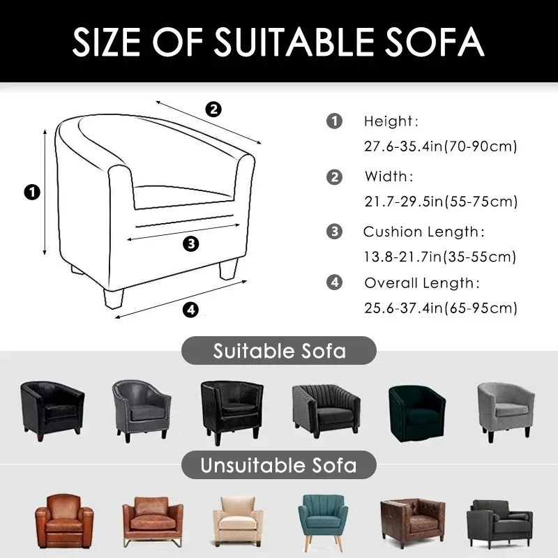 Elastic Club Chair Cover Jacqu - Home Bar Lounge avis et prix