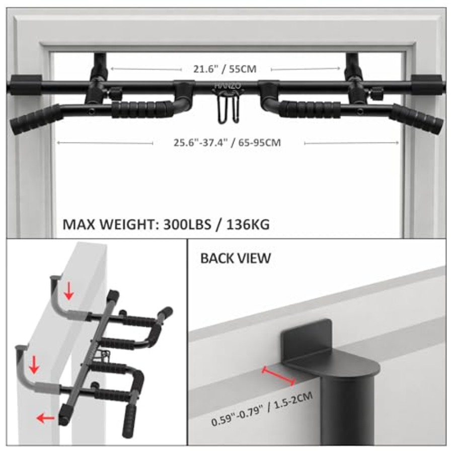 Doorway Pull Up Bar Set with S - Home Bar Setup avis et prix