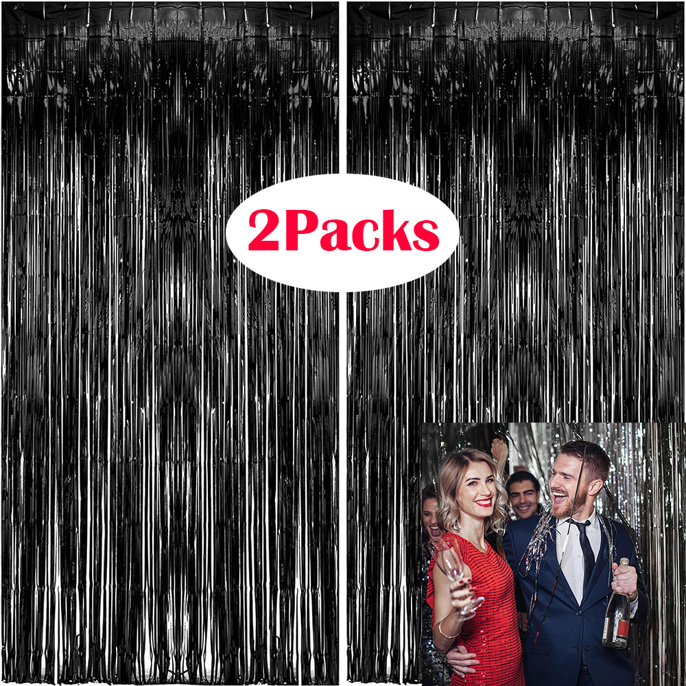2Packs Black Metallic Tinsel F - Home Bargains avis et prix